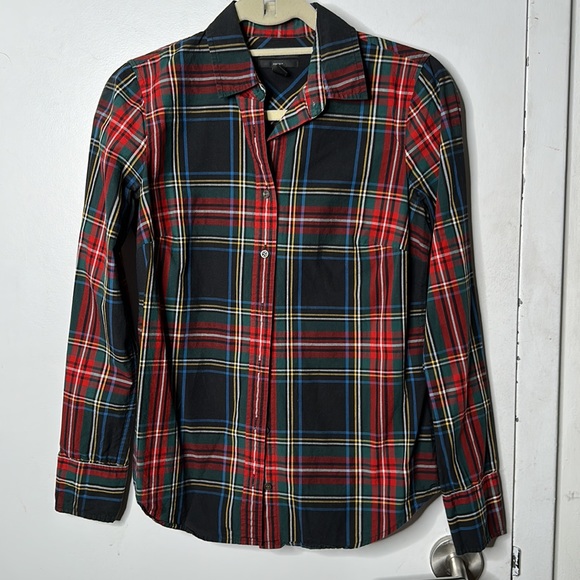 J. Crew Perfect shirt in Stewart tartan plaid - Picture 7 of 10
